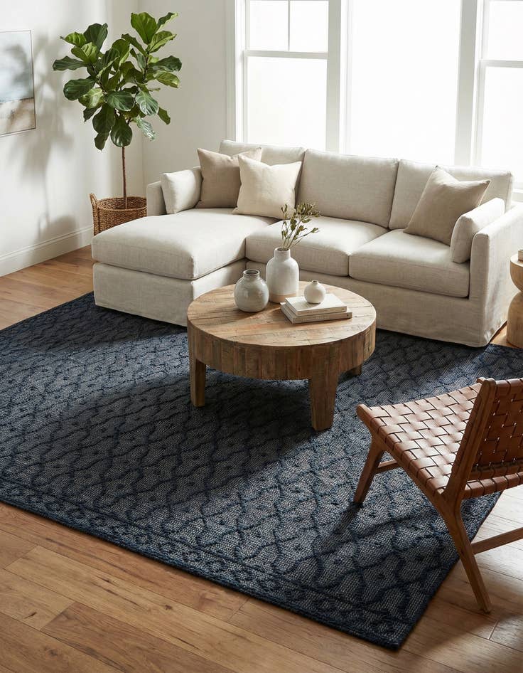 Detail image of  7' 10 x 7' 10  Hand Woven Larsa Jute Square Rug