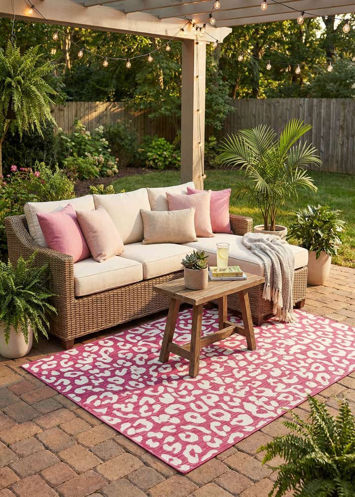 5' 3 x 8' Easy-Clean Safari Indoor / Outdoor Rug