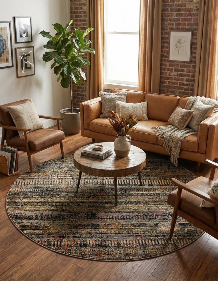 Detail image of 7' x 7' Saturn Round Rug