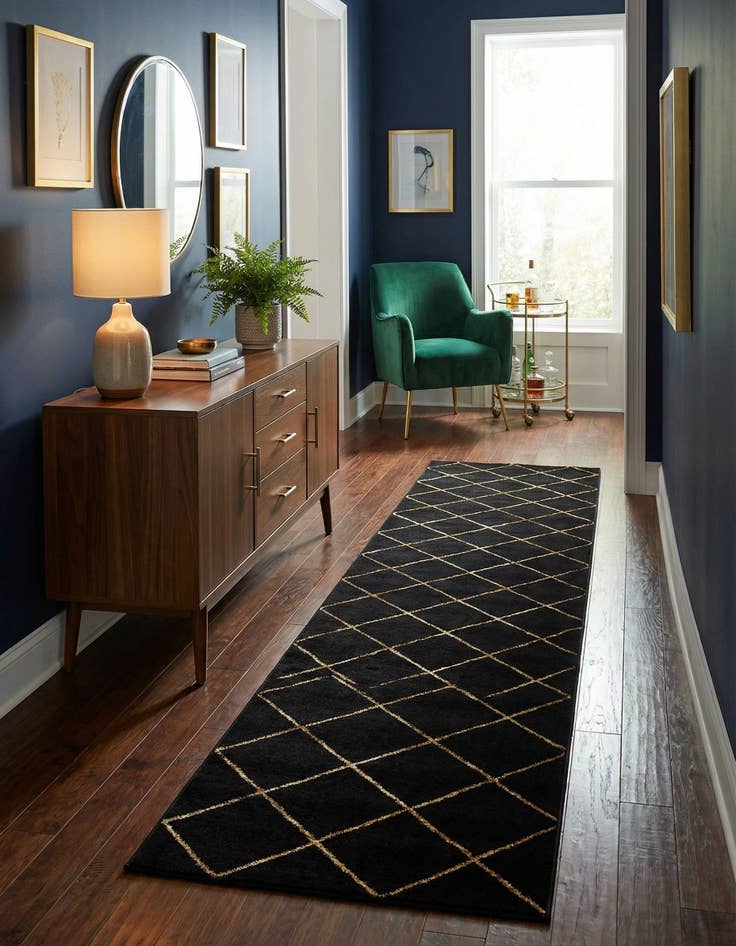 Detail image of 2' 7 x 12' Vogue Geo Runner Rug