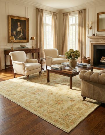 7' 1 x 9' 5 Hand Knotted Peshawar Ziegler Rug