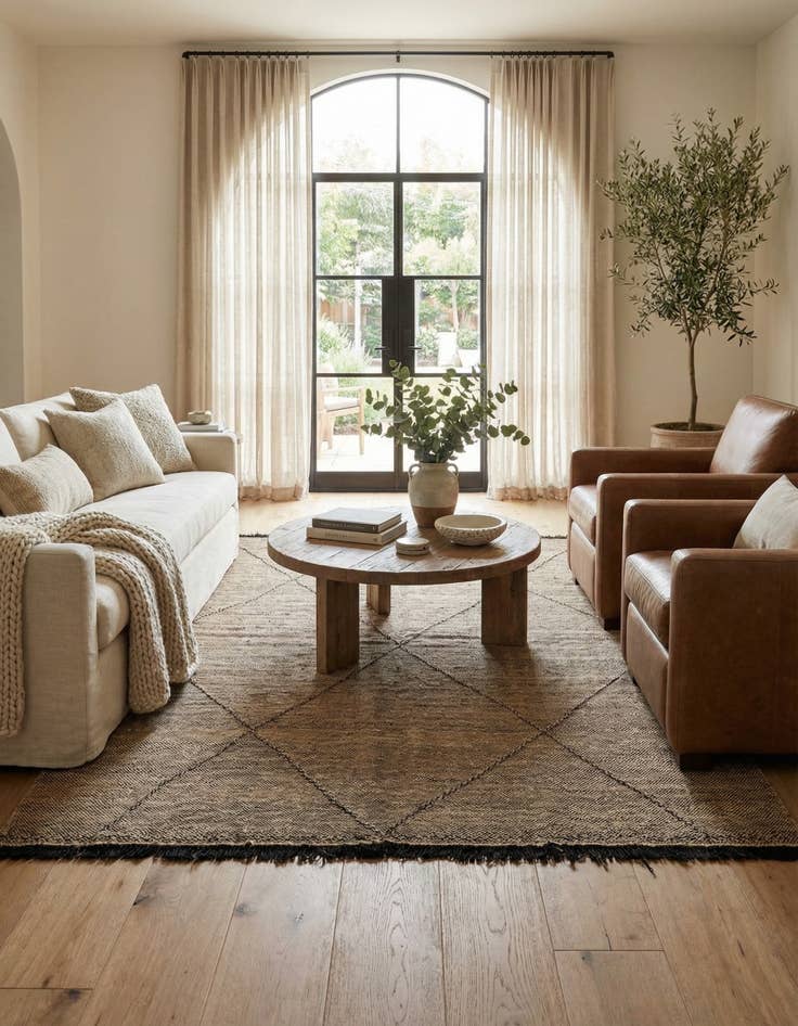 Detail image of 7' 4 x 9' 7  Hand Knotted Moroccan Wool Rug