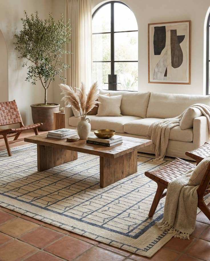 Detail image of 8' 8 x 10' 8 Hand Knotted Moroccan Wool Rug