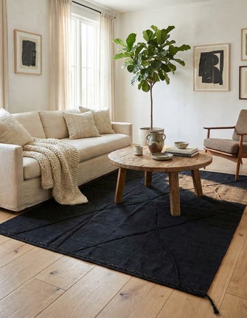 5' 8 x 8' Hand Knotted Moroccan Wool Rug