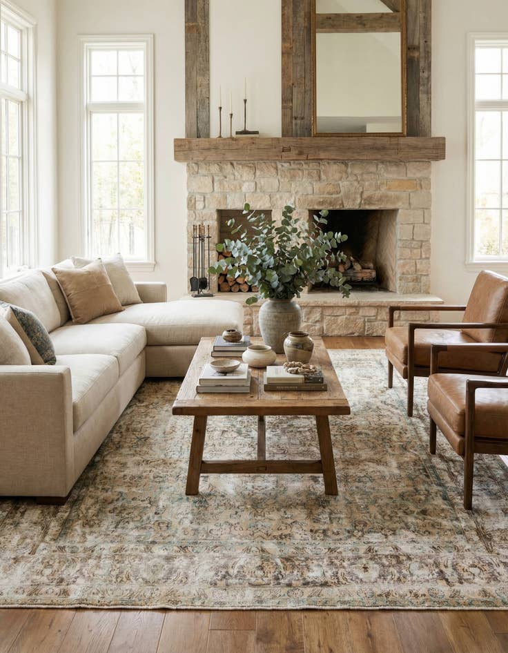 Detail image of  9' 5 x 13'  Hand Knotted Ultra Vintage Persian Wool Rug