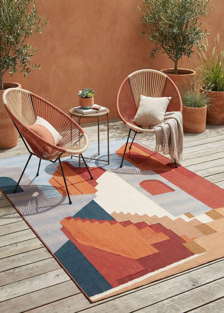 5' x 8' Easy-Clean Modern Indoor / Outdoor Rug