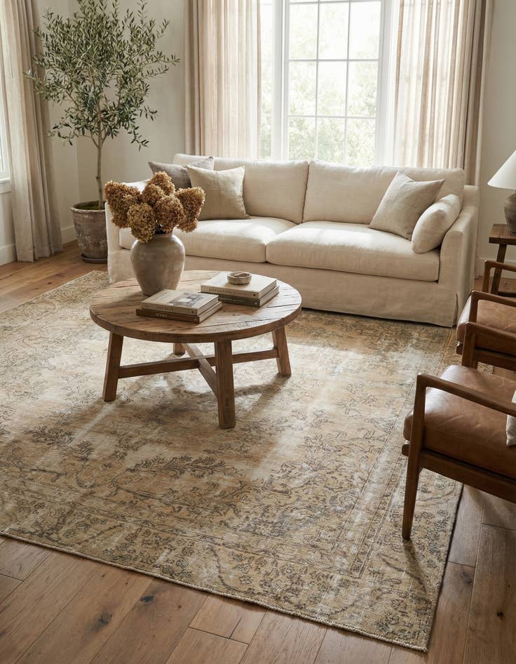 Detail image of 7' 7 x 10' 1  Hand Knotted Ultra Vintage Persian Wool Rug