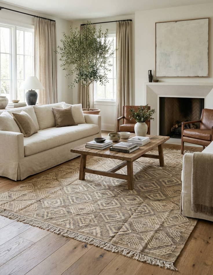 Detail image of 8' x 10' 6  Hand Knotted Darya Wool Rug