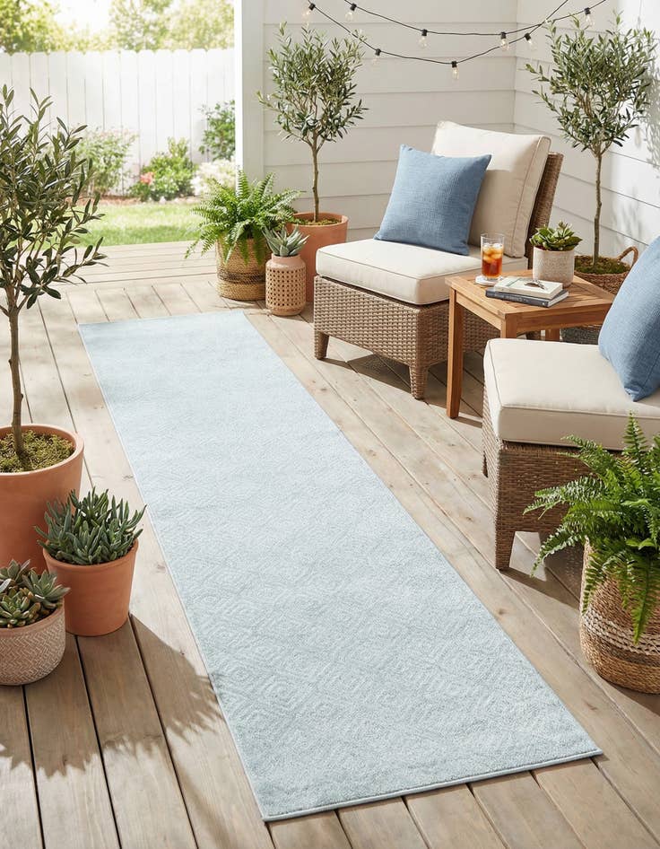 Detail image of 2' 7 x 12' Easy-Clean Sabrina Soto Indoor / Outdoor Runner Rug