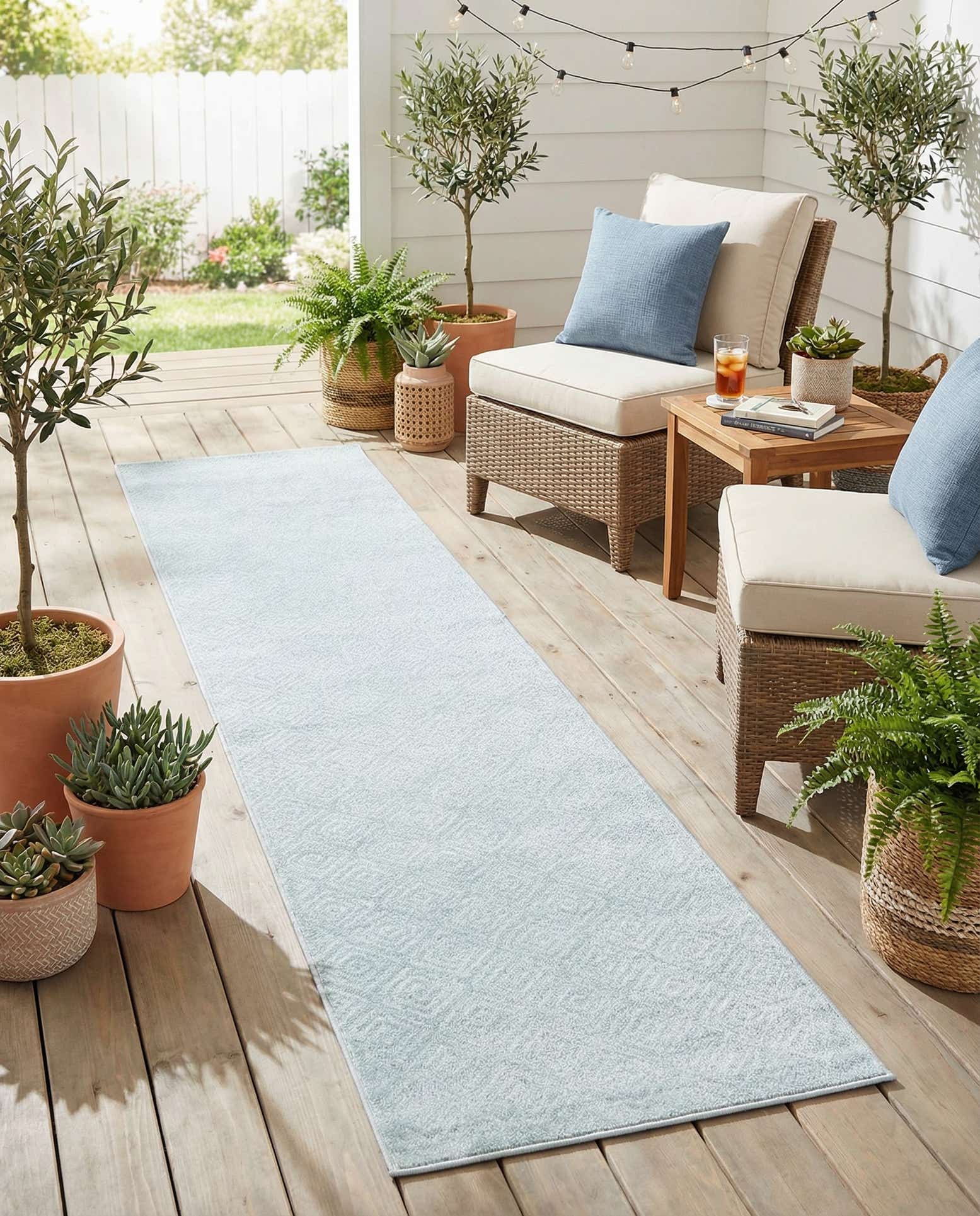 2' 7 x 12' Easy-Clean Sabrina Soto Indoor / Outdoor Runner Rug