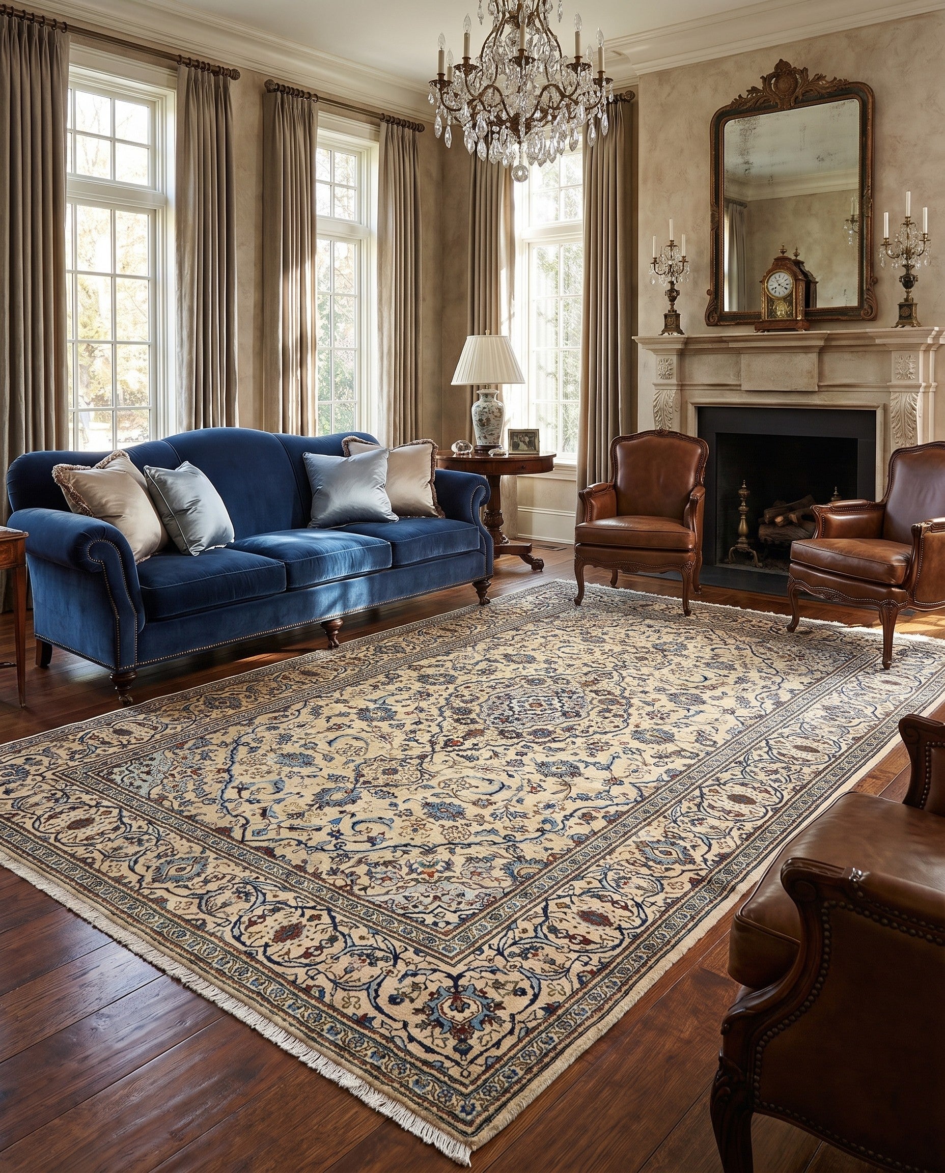 6' 5 x 10' Kashan Rug