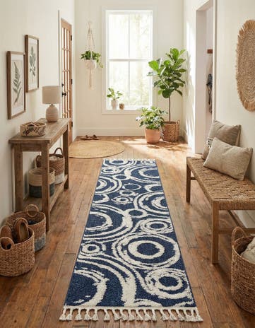 Blue Boho Runner Rug