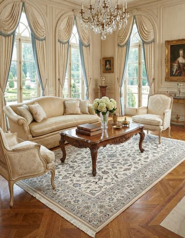 6' 9 x 9' 10 Hand Knotted Nain Rug
