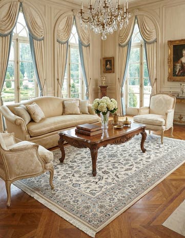 6' 9 x 9' 10 Hand Knotted Nain Rug