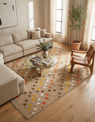 7' 1 x 9' 4 Hand Woven Kilim Modern Rug