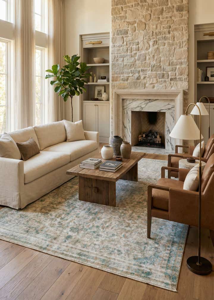 6' 9 x 10' Hand Knotted Ultra Vintage Persian Wool Rug