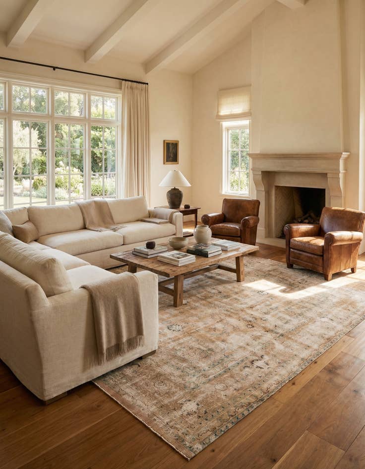 Detail image of 9' 10 x 12' 8  Hand Knotted Ultra Vintage Persian Wool Rug