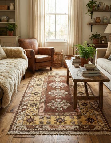 3' 9 x 6' 11 Hand Knotted Kars Wool Rug