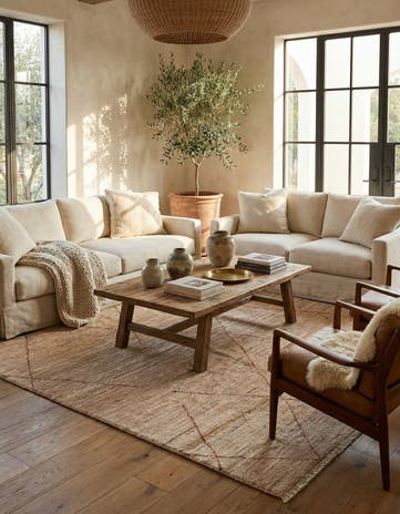 4' 8 x 6' 7 Hand Knotted Moroccan Wool Rug