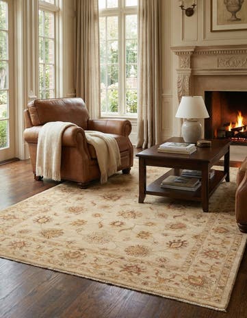 5' 6 x 7' 10 Hand Knotted Peshawar Ziegler Rug