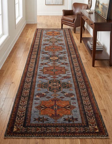 2' 9 x 9' 11 Hand Knotted Kazak Runner Rug