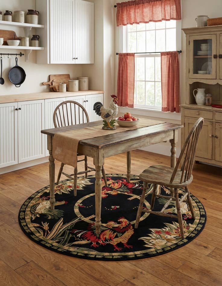 Detail image of 5' 3 x 5' 3 Country Round Rug