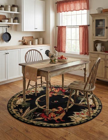 5' 3 x 5' 3 Country Round Rug