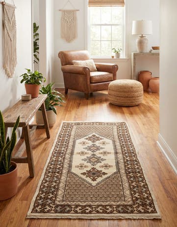3' 1 x 6' 9 Hand Knotted Moroccan Wool Runner Rug