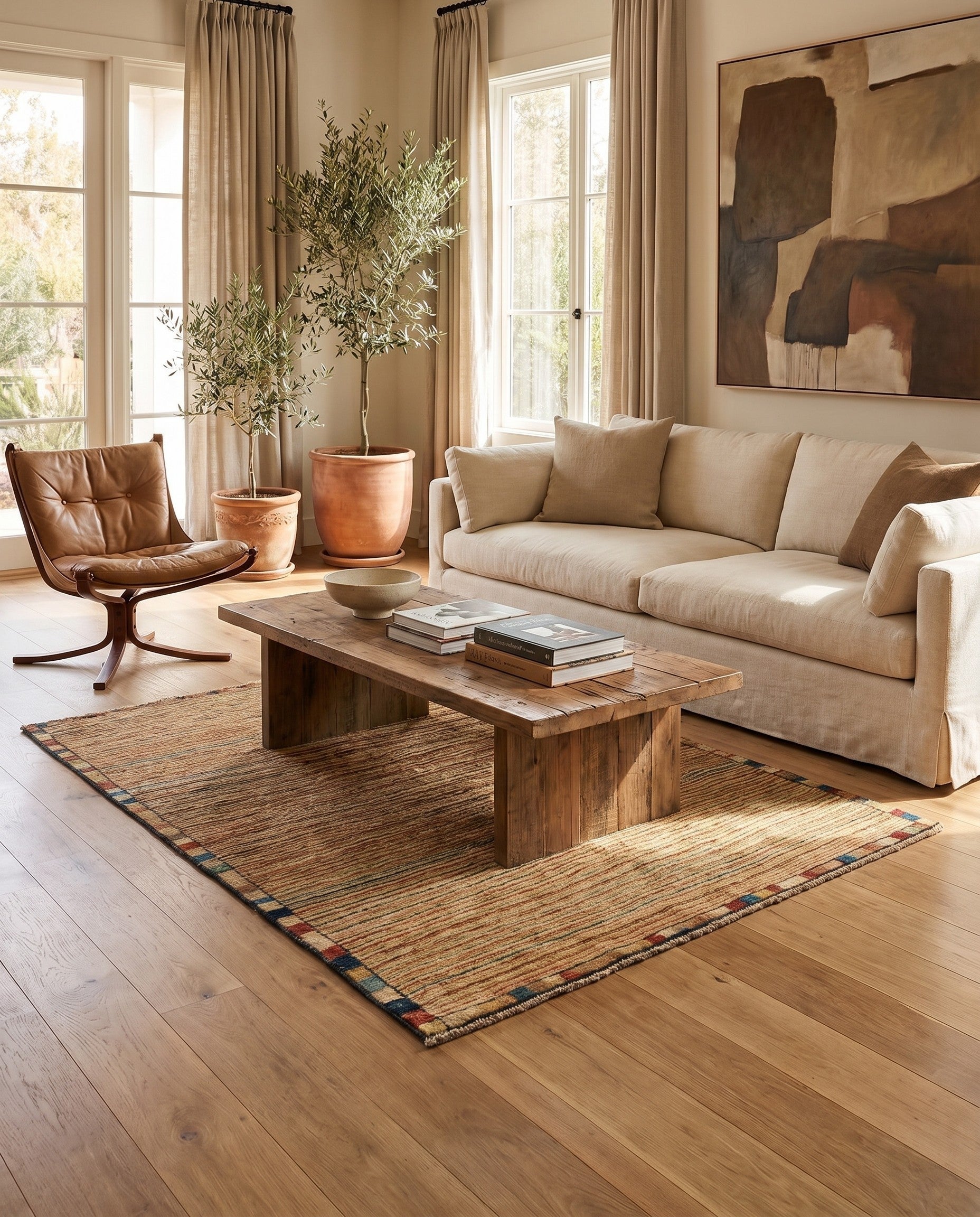 4' 10 x 6' 5 Hand Knotted Modern Ziegler Rug
