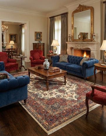6' 6 x 9' 9 Tabriz Wool Rug