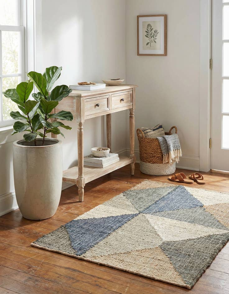 Detail image of 2' x 3' 1  Hand Woven Kala Handwoven Jute Rug