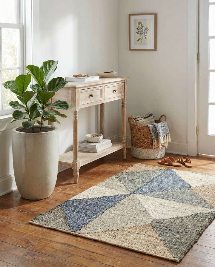 2' x 3' 1 Hand Woven Kala Handwoven Jute Rug