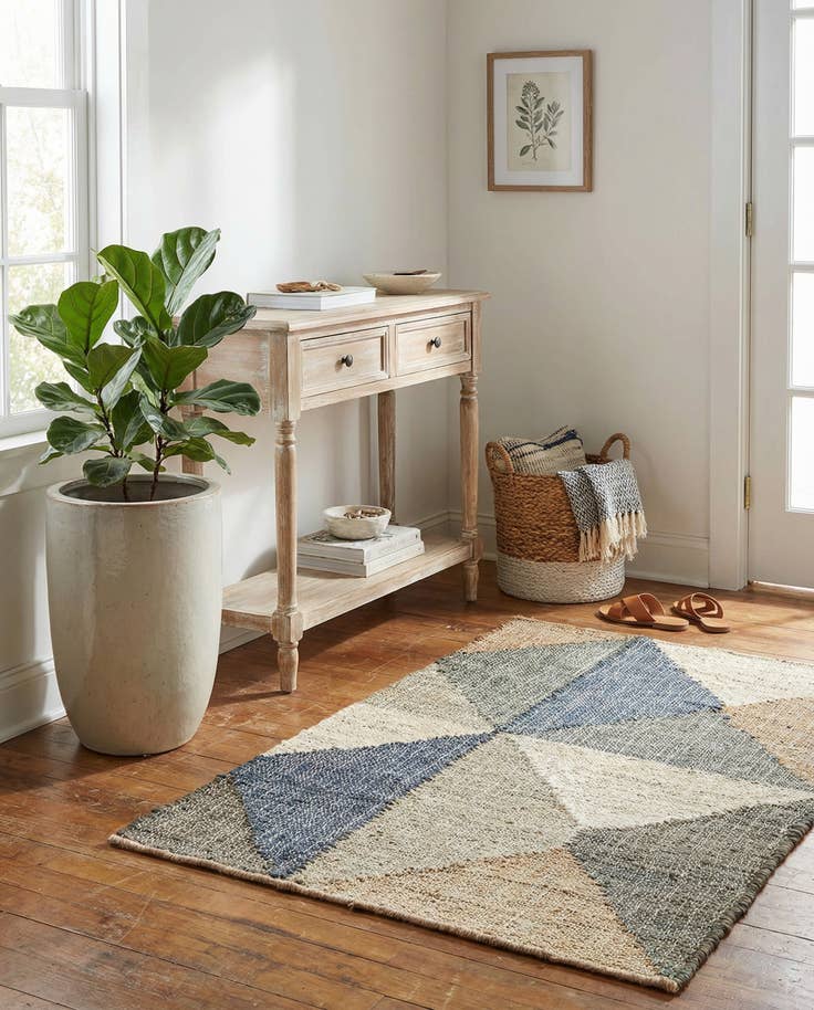 Detail image of 2' x 3' 1 Hand Woven Kala Handwoven Jute Rug