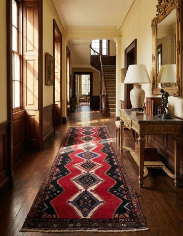 3' 2 x 10' 5 Hand Knotted Chenar Persian Wool Runner Rug