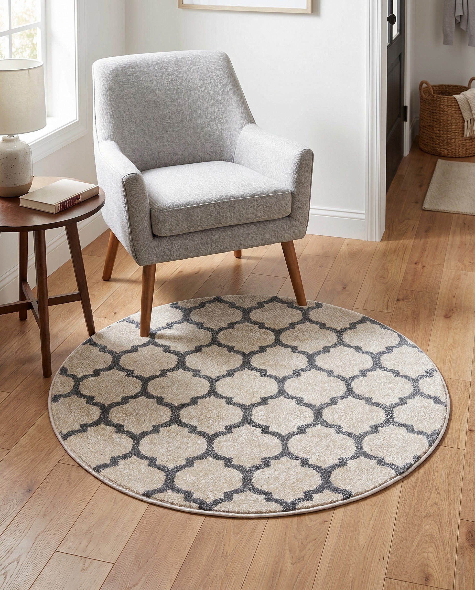 3' x 3' Trellis Round Rug