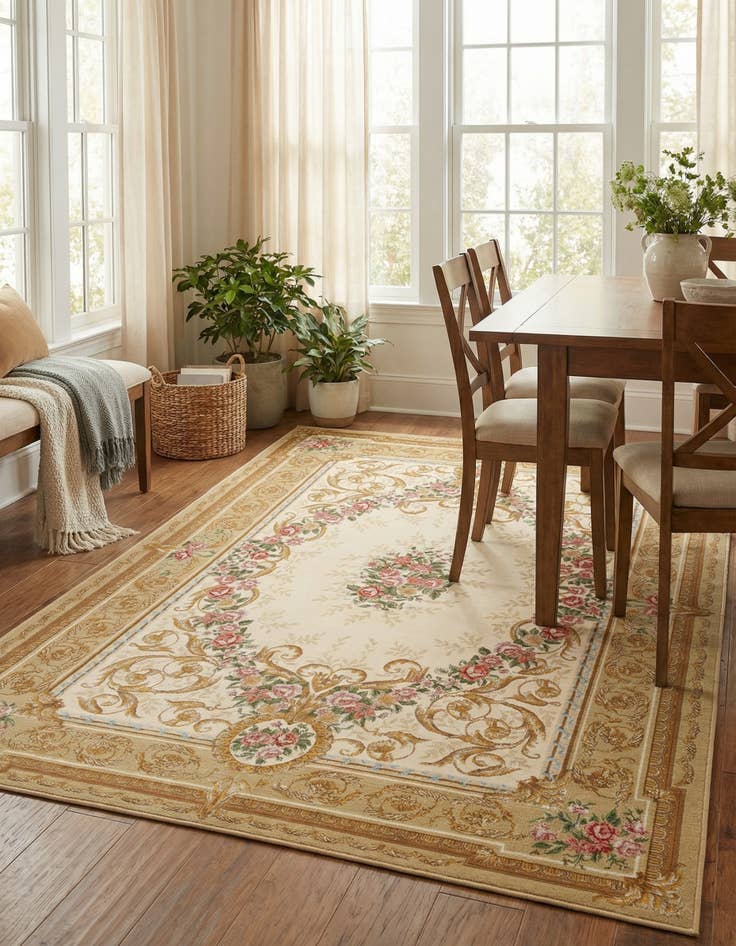Detail image of 6' x 9' Washable Traditional Indoor / Outdoor Rug