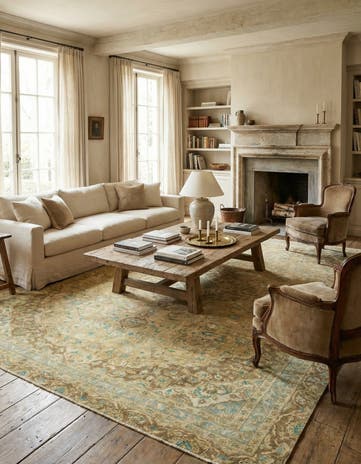 7' 9 x 11' 2 Hand Knotted Ultra Vintage Persian Wool Rug