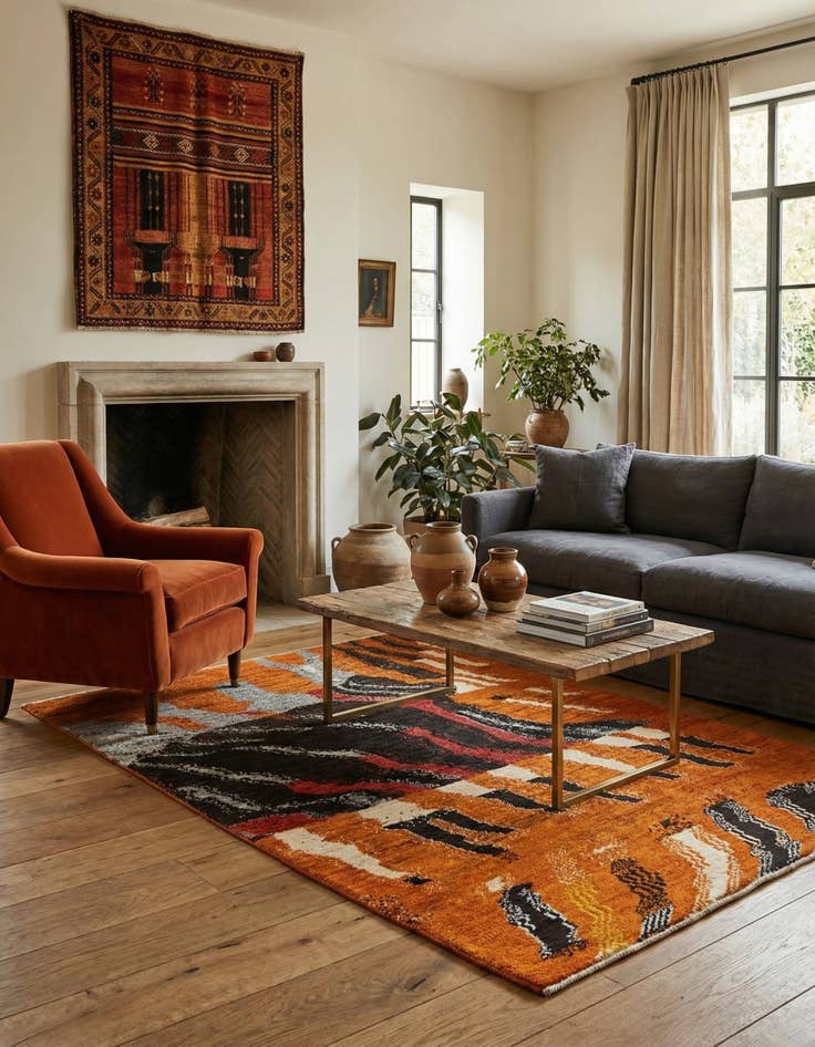 Detail image of 3' 1 x 4' 3 Kashkuli Wool Rug