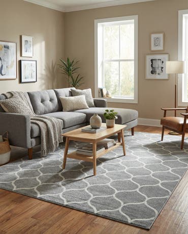  7' x 10' Lattice Frieze Rug