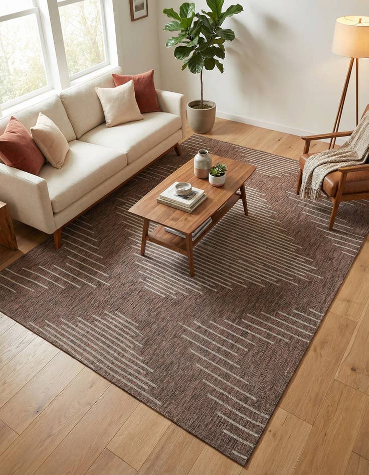 Detail image of 7' x 10'  Washable Modern Indoor / Outdoor Rug