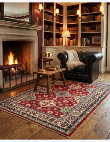 3' 10 x 5' 7 Hand Knotted Kazak Rug