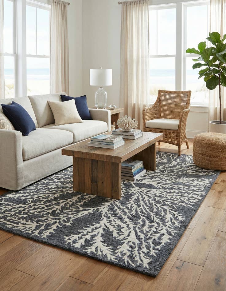 Detail image of 4' 1 x 6' Agra Wool Rug