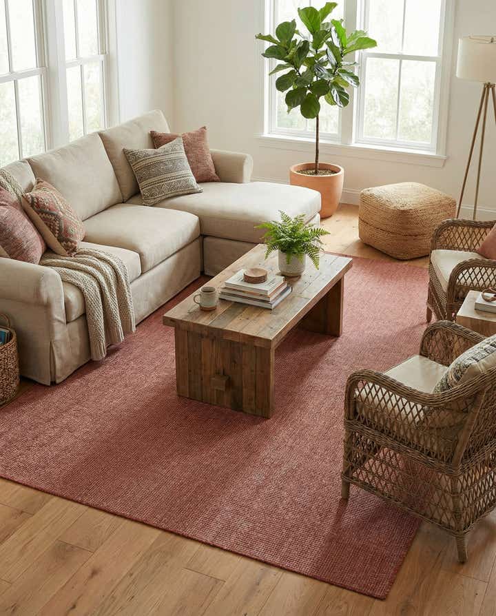 7' 10 x 11' Easy-Clean Solid Indoor / Outdoor Rug