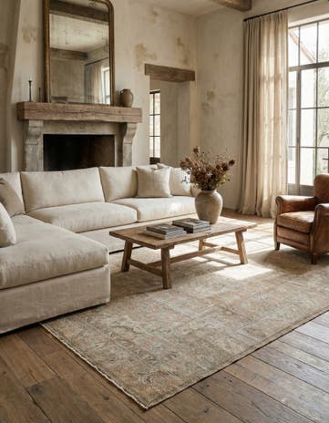7' 6 x 11' Hand Knotted Ultra Vintage Persian Wool Rug