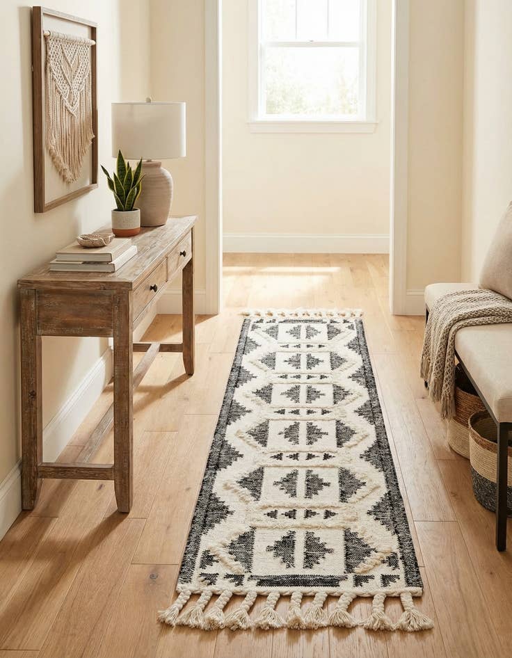 Detail image of  2' 2 x 8' 2  Hand Woven Arizona Wool Runner Rug