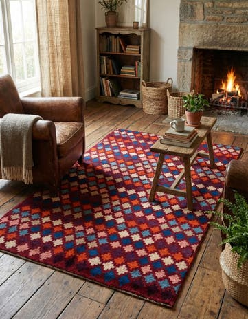 3' 7 x 5' 10 Hand Knotted Balouch Wool Rug