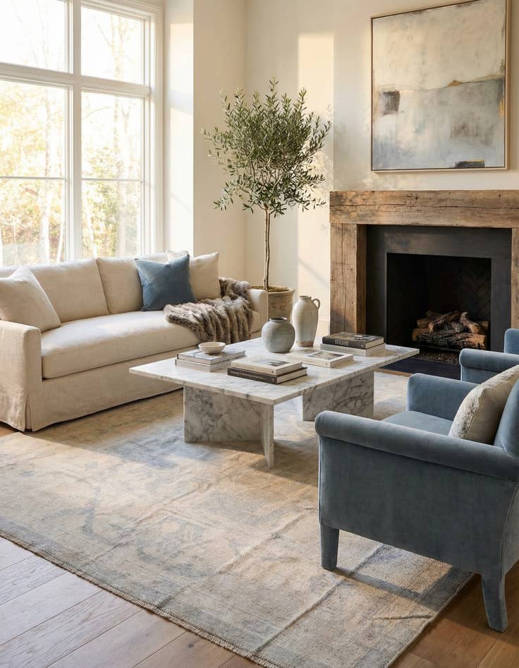 Detail image of  9' 7 x 13' 4  Hand Knotted Oushak Wool Rug