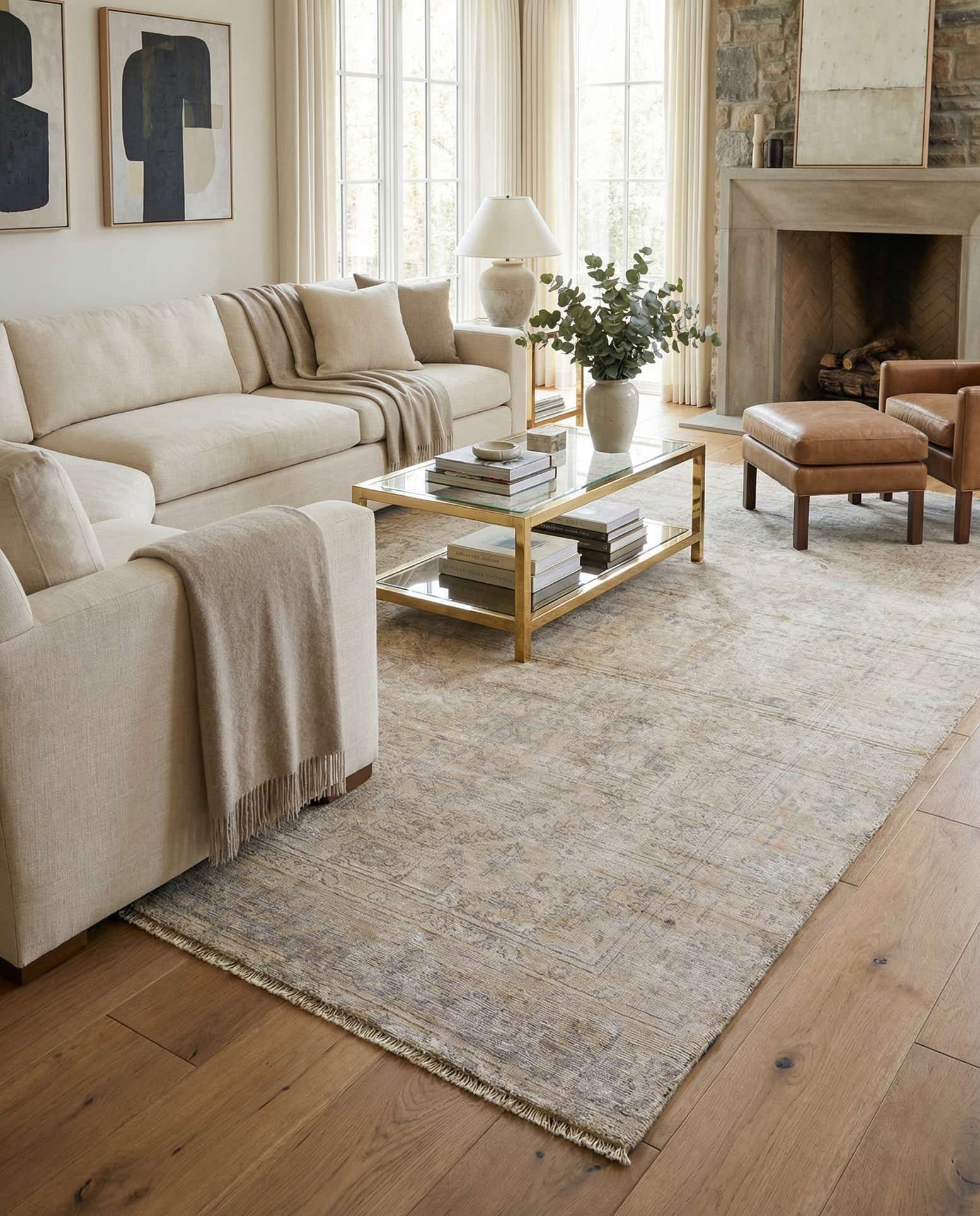 6' 2 x 9' 5 Hand Knotted Ultra Vintage Persian Wool Rug