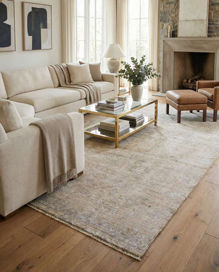 6' 2 x 9' 5 Hand Knotted Ultra Vintage Persian Wool Rug