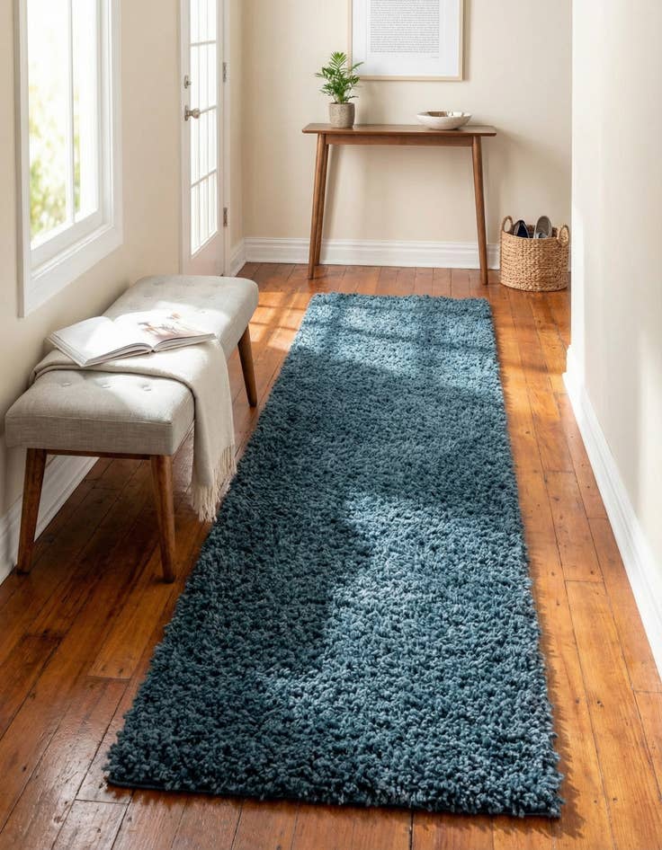 Detail image of  2' 7 x 16' 5 Zermatt Shag Runner Rug